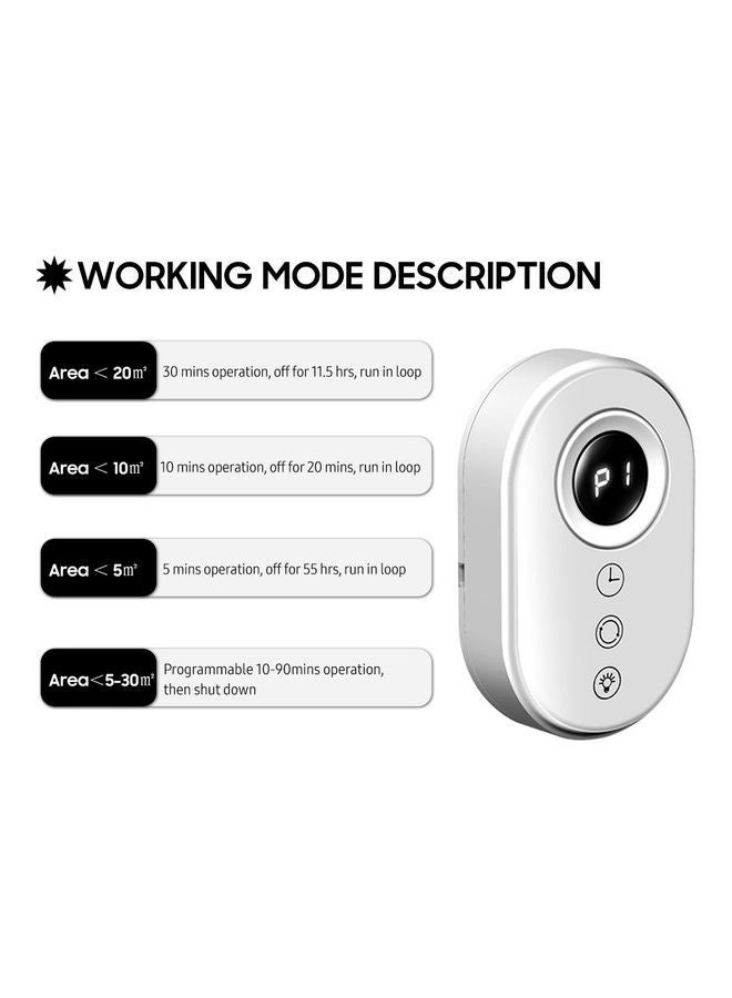 NIBEMINENT Home Air Purifier White 19.00x5.00x11.70cm - Image 5