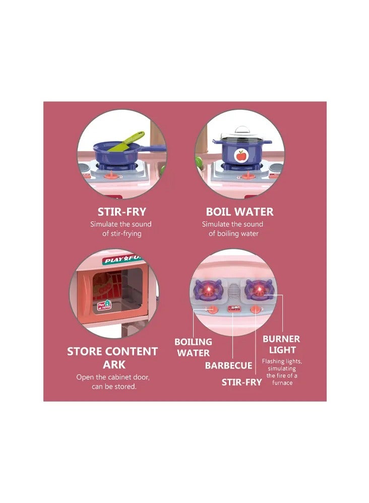 Play Fun Sound Light Education Real Role Playing Big Size Kid Kitchen Toy Set for Child - Image 3