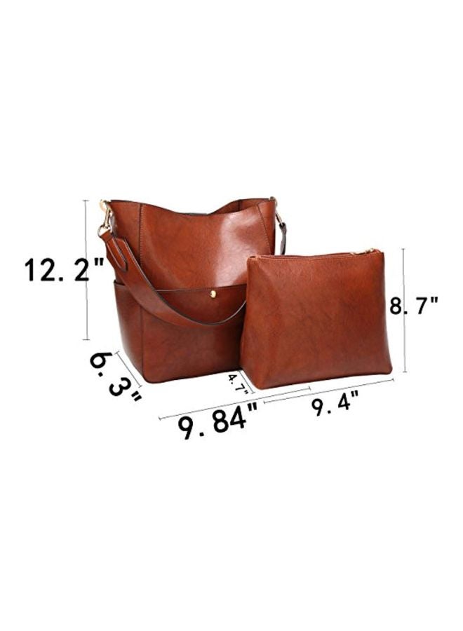 Molodo Top Handle Leather Tote Bag - Image 2