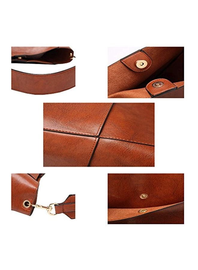 Molodo Top Handle Leather Tote Bag - Image 5