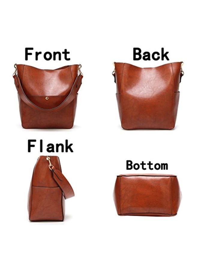 Molodo Top Handle Leather Tote Bag - Image 3