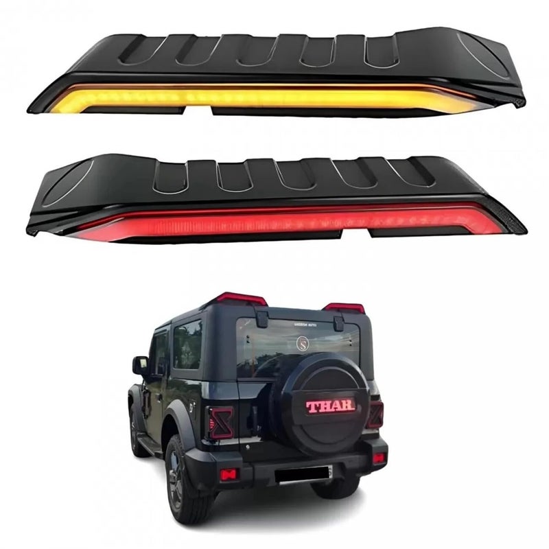 KD K D Stylish Spoiler Type LED Lights, Roof Lights for Mahindra Thar,Thar Roxx & Suzuki Jimmy 2020, Matrix Function, ABS Quality DRL Type Indicator Lights - Image 2