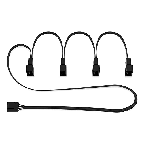 ARCTIC 4-Pin PWM Fan Splitter Cable - PST Extension-Cable for 4 Case Fans, PC Fans, PWM Splitter Cable, Multi-Fan Connector, Fan Splitter, Extension Cable, Y-Splitter, Adapter - Black - Image 1