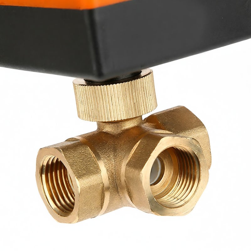 DN15 G1/2 Brass 3 Way Motorized Ball Electrical Valve for Air Conditioner DC12V - Image 3