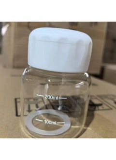 Generic Little Fat Cup Cute Fat Cup Mini Milk Coffee Cup With Scale Internet Celebrity Soy Milk Packaging High Borosilicate Shake Glass Cup-Color:High Borosilicate White-Capacity:300ML  - Image 1