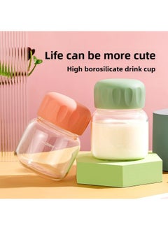 Generic Little Fat Cup Cute Fat Cup Mini Milk Coffee Cup With Scale Internet Celebrity Soy Milk Packaging High Borosilicate Shake Glass Cup-Color:High Borosilicate White-Capacity:300ML  - Image 5
