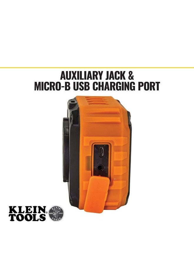 Klein Tools AEPJS1 Bluetooth Speaker, Wireless Portable Jobsite Speaker Plays Audio and Answers Calls Hands Free, IPX5, Worksite Ready  - Image 3