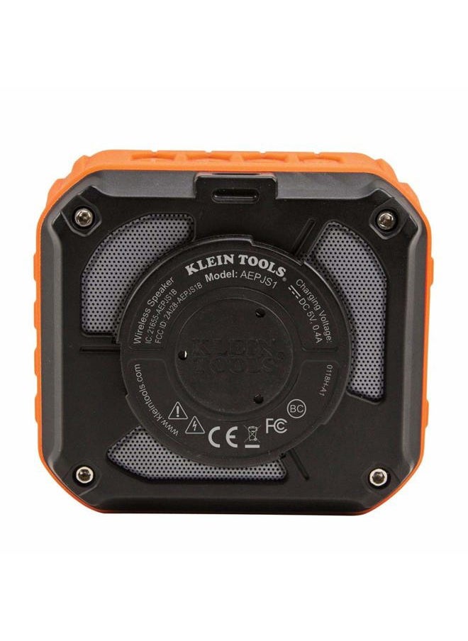 Klein Tools AEPJS1 Bluetooth Speaker, Wireless Portable Jobsite Speaker Plays Audio and Answers Calls Hands Free, IPX5, Worksite Ready  - Image 5