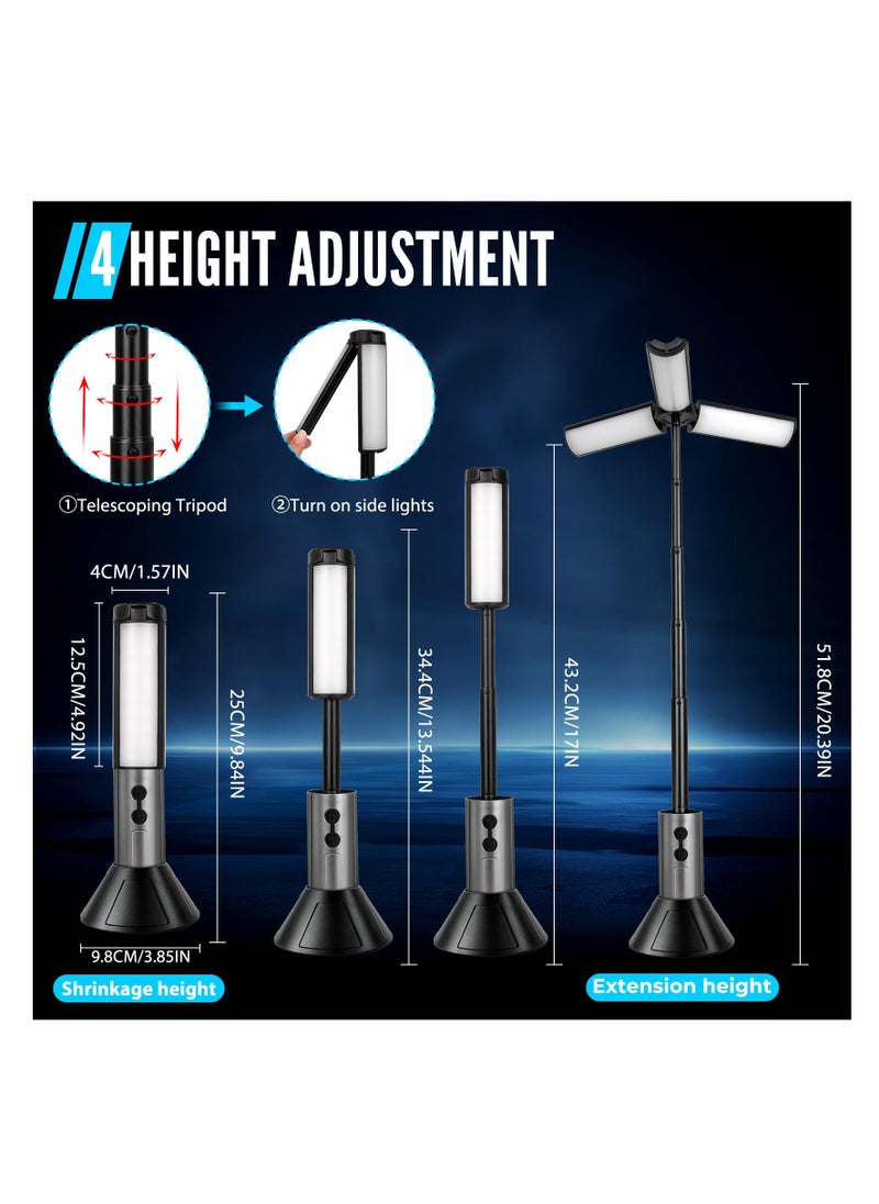 ZLH HITY Camping Lantern 3000Mah Telescopic Camping Lantern Rechargeable Led Multifunction Lanterns with Hook 3 Model Flashlight for Camping, Hiking  - Image 4