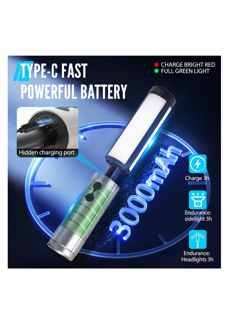 ZLH HITY Camping Lantern 3000Mah Telescopic Camping Lantern Rechargeable Led Multifunction Lanterns with Hook 3 Model Flashlight for Camping, Hiking  - Image 5