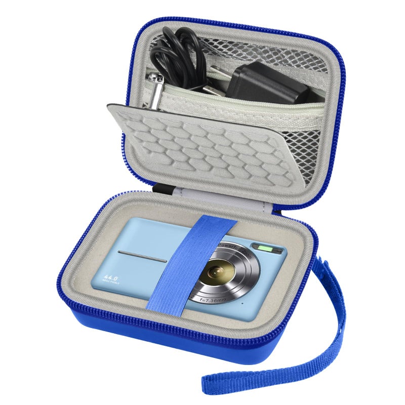 Comecase Carrying & Protective Case for Digital Camera, AbergBest 21 Mega Pixels 2.7" LCD Rechargeable HD/Kodak Pixpro/Canon PowerShot ELPH 180/190 / Sony DSCW800 / DSCW830 Cameras for Travel - Blue - Image 1