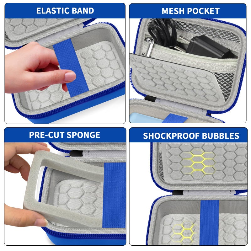 Comecase Carrying & Protective Case for Digital Camera, AbergBest 21 Mega Pixels 2.7" LCD Rechargeable HD/Kodak Pixpro/Canon PowerShot ELPH 180/190 / Sony DSCW800 / DSCW830 Cameras for Travel - Blue - Image 4