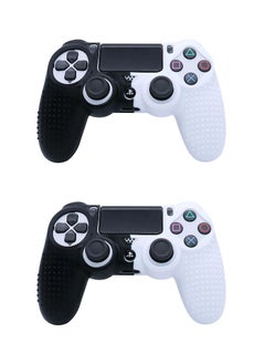 2 PCS PS4 Anti-Slip Controller Skin,Flexible Silicone Protective Case Skin Cover,Console Controller Cover,Case Compatible with PS4