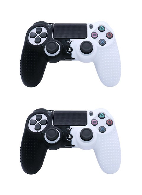 2 PCS PS4 Anti-Slip Controller Skin,Flexible Silicone Protective Case Skin Cover,Console Controller Cover,Case Compatible with PS4