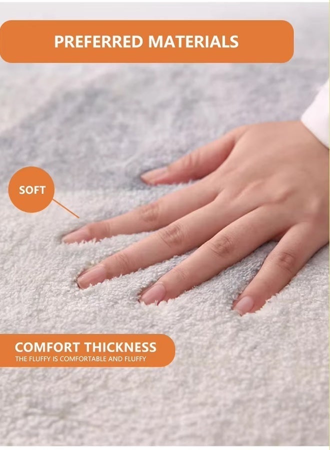 Purrhappy Crystal Velvet Kids' Play Rug, Super Soft Thickened Children's Play Mat, 100CM Large Non-Slip Baby Crawling Round Mat with Durable Rubber Backing,  Animal Pattern Washable Toddler Play Carpet, Easy to Clean Baby Carpet for Living Room Bedroom Nursery Balcony, Cartoon Tiger (Beige & Orange) - Image 3