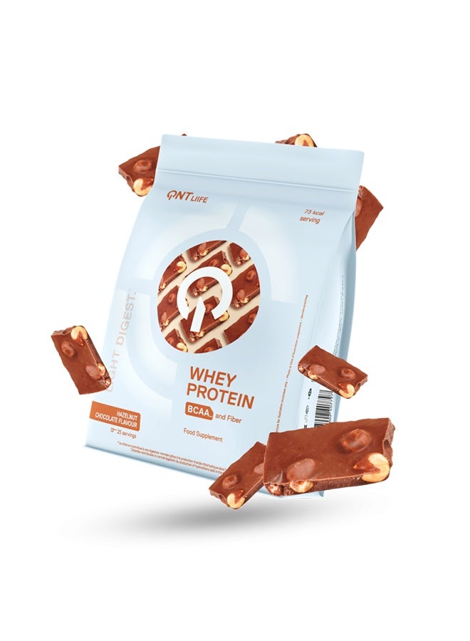 QNT Light Digest Whey Protein | 500g | Hazelnut Chocolate Flavour, 78% Protein, Low Sugar, High Fiber - Image 1