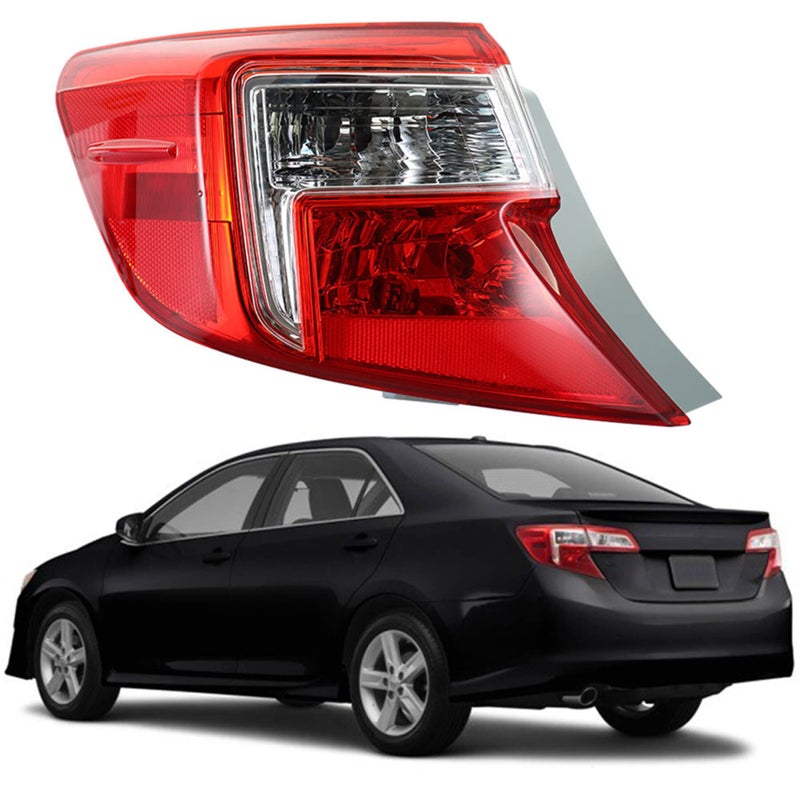 LH Outer Rear Tail Light Replacement for Toyota Camry 20122014 Clear Lens Left Driver Side Brake Lamp 8156006470 TO2804114