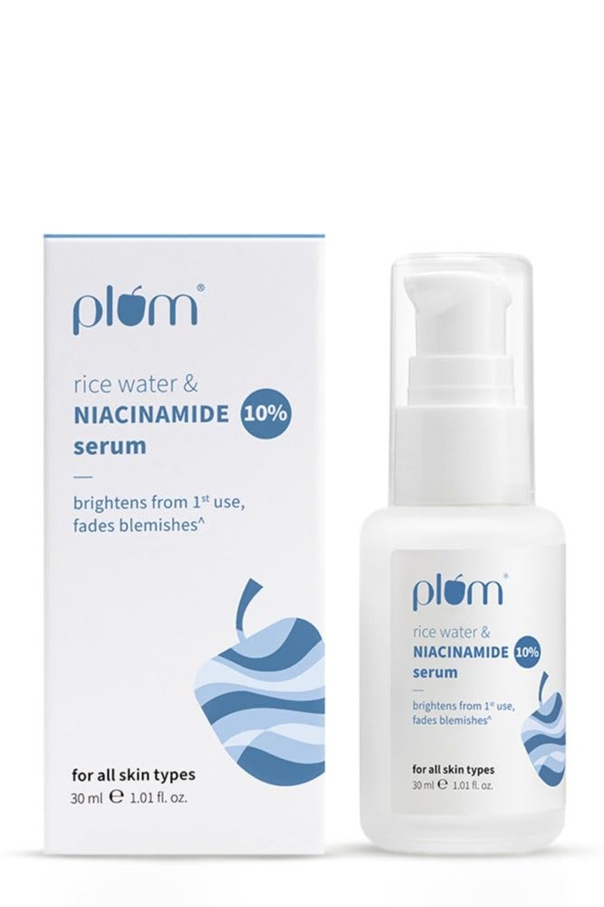 Plum 10% Niacinamide Serum With Rice Water Serum For Face 30 ml - Image 1