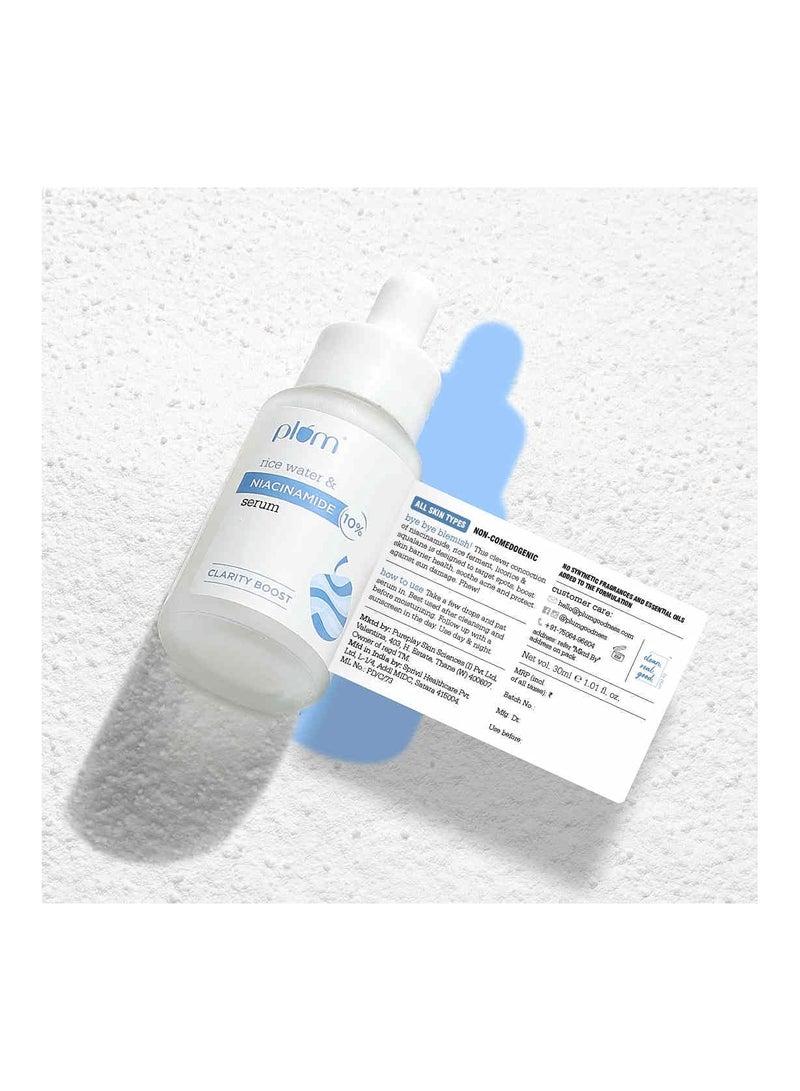 Plum 10% Niacinamide Serum With Rice Water Serum For Face 30 ml - Image 3
