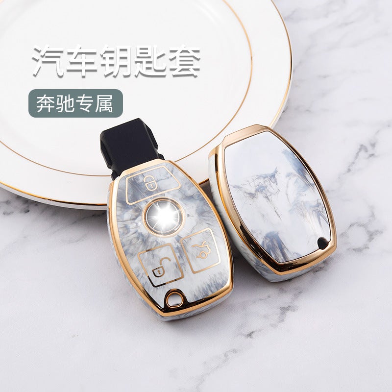 Suitable For Mercedes-Benz A- Class Key Cover C- Class S-Class B- Class Glc/Cls/Slc/Gle/Glc Car Keychain Full Cover - Image 3