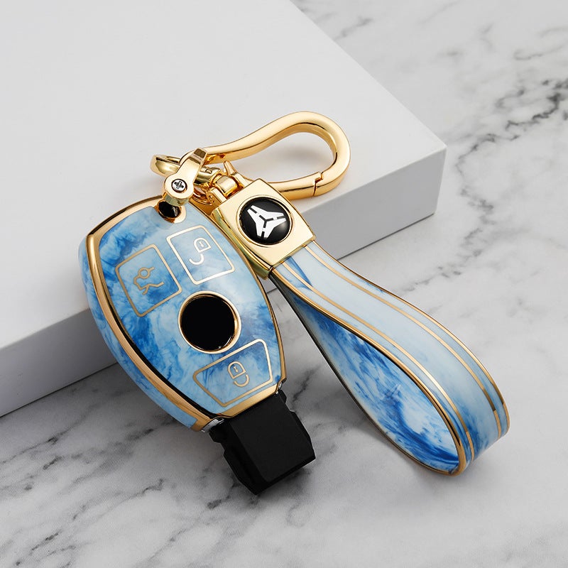 Suitable For Mercedes-Benz A- Class Key Cover C- Class S-Class B- Class Glc/Cls/Slc/Gle/Glc Car Keychain Full Cover - Image 2