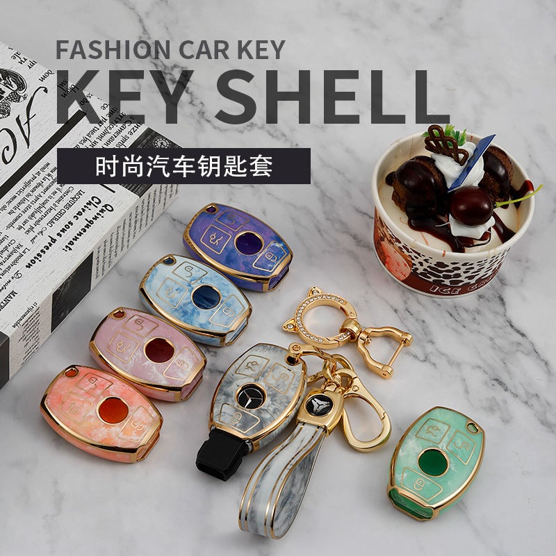 Suitable For Mercedes-Benz A- Class Key Cover C- Class S-Class B- Class Glc/Cls/Slc/Gle/Glc Car Keychain Full Cover - Image 5