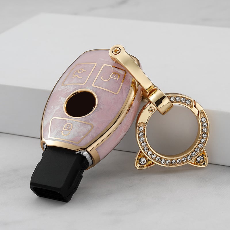 Suitable For Mercedes-Benz A- Class Key Cover C- Class S-Class B- Class Glc/Cls/Slc/Gle/Glc Car Keychain Full Cover - Image 1
