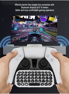 DOBE Controller Keyboard for PS5, Wireless Chatpad, Bluetooth 5.0 Connect, Mini Keyboard/Gaming Keyboard for PS5 Accessories, No Input Delay, Play 30 Hours, White  - Image 5
