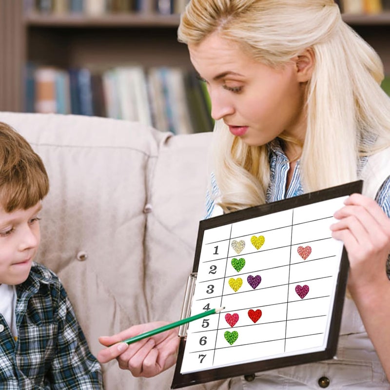 ANWYLL ملصقات قلوب - 500 قطعة بحجم 1 بوصة، ملصقات قلوب عيد الحب لامعة على شكل قلب ملون لمكافأة الأطفال، الفصل الدراسي، ملصقات حب ذاتية اللصق تحفيزية لإغلاق الأظرف، أعياد الميلاد، حفلات الزفاف - Image 4