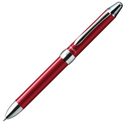 Pentel Multi Function Pen Vicuna EX, Fine Ballpoint Pen, 0.5mm Mechanical Pencil, Red Body (BXW1375B) - Image 1