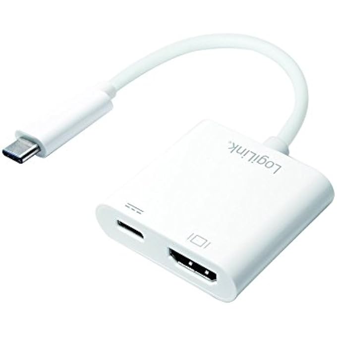 Logilink UA0257 USB-C TO HDMI CHARGING ADAPTER WHITE - Image 1