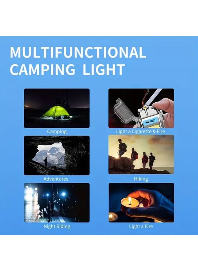 TIP 066 Black USB C Rechargeable Keychain Flashlight With Arc Lighter 3 Modes Compact COB Work Light For Camping Hiking Emergency - Image 3