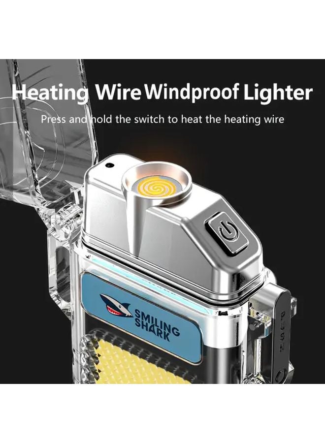 TIP 066 Black USB C Rechargeable Keychain Flashlight With Arc Lighter 3 Modes Compact COB Work Light For Camping Hiking Emergency - Image 4