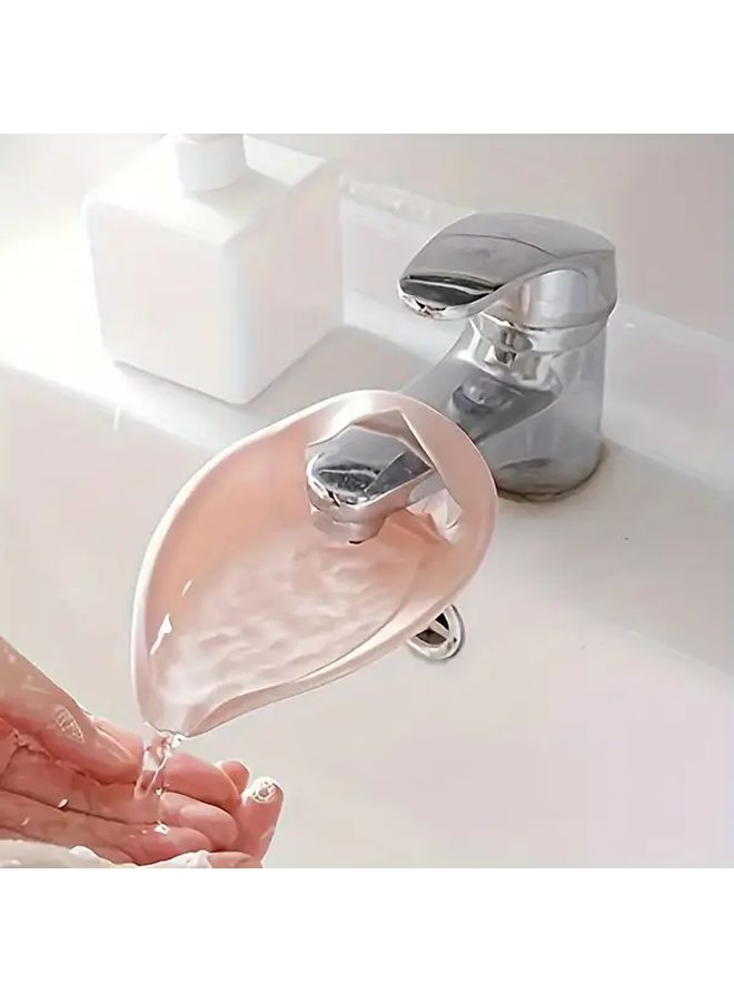 Pink Multi-functional Faucet Extender for Kitchen Bathroom Sink Anti Splash Water Guide - Image 2