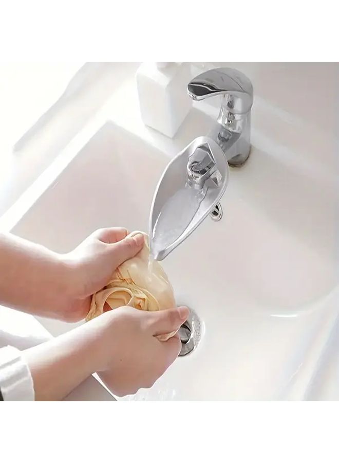 Pink Multi-functional Faucet Extender for Kitchen Bathroom Sink Anti Splash Water Guide - Image 1