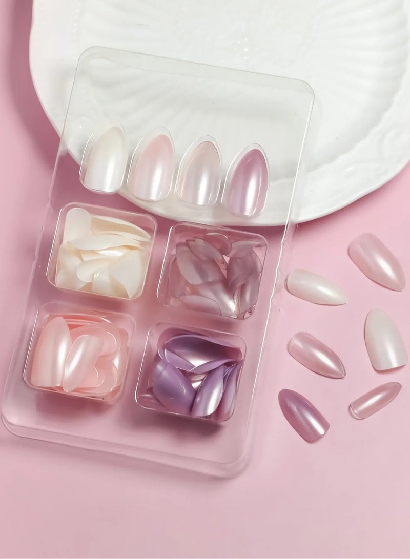 Artificial nails, a box of 96 pieces and 4 different and distinctive nail colors, suitable for daily wear and parties - Image 3