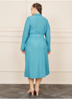 Styli MAXI Print Long Sleeves Straight Wrap Hem Dress  - Image 4
