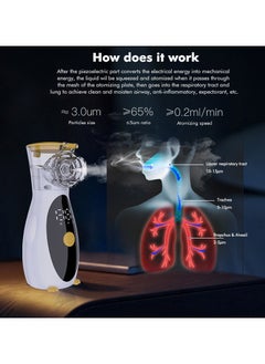 JoyousSto Household Nebulizer Ultra-Quiet Portable Nebulizer Compact Nebulizer with Auto-Cleaning Mode Nebulizer for Adults Kids Travel and Home Use  - Image 3