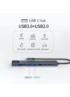 Generic USB C Hub Docking Station, Azhizco 8 in 1 USB C Dongle with 4K HDMI, RJ45 Ethernet, 87W PD, SD/TF Card Reader, 2 USB Ports, USB Type C Hub for MacBook Pro Air M1 Dell XPS Nintendo Switch  - Image 3