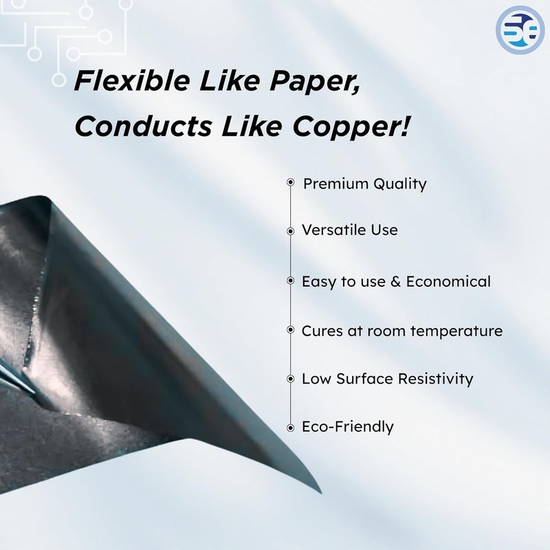 Shilpent Graphene Conductive Sheet (Dimension- 2x2)(Pack of 1)(Pack of 1)(Carbon Content: 97%)(Thickness- 25 micrometres)(Tensile strength: 30 MPa)(Sheet Resistance :2.8x 10-2 ohm/square) - Image 4