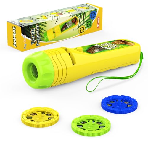 Pup Go 2 in 1 Dinosaur & Animal Torch and Projector Toy for Kids Ages 3 4 5 6 7 Years Old, Educational Learning Toys with 6 Discs 48 Images, Bedtime Night Light for Boys Girls Children (Dino+Animal) - Image 3