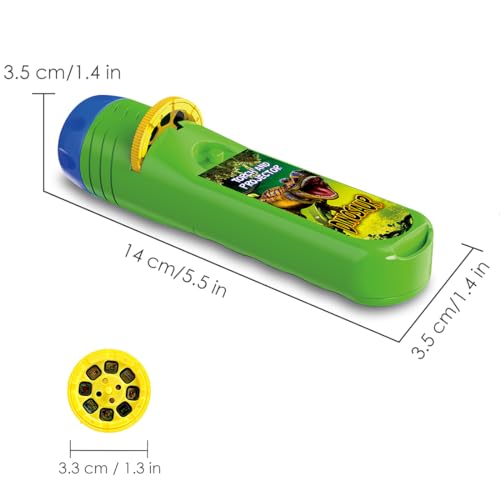 Pup Go 2 in 1 Dinosaur & Animal Torch and Projector Toy for Kids Ages 3 4 5 6 7 Years Old, Educational Learning Toys with 6 Discs 48 Images, Bedtime Night Light for Boys Girls Children (Dino+Animal) - Image 4