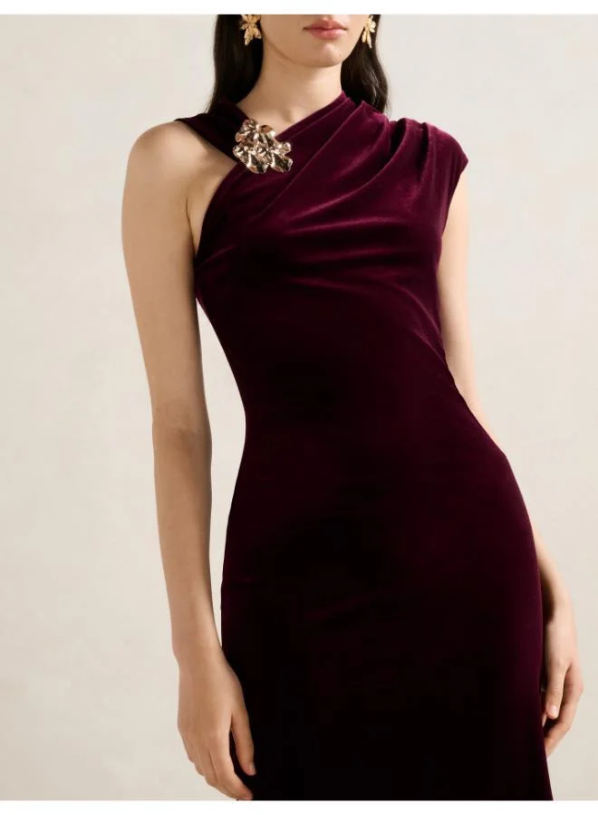 Forever New  Jordana Asym Velvet Maxi for Women | Best Price UAE