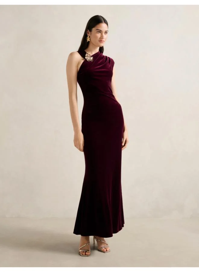 Forever New  Jordana Asym Velvet Maxi for Women | Best Price UAE