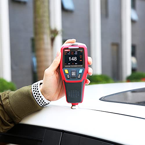 UNI-T Coating Thickness Gauge UT343D, Automotive Coating Paint Thickness Tester, Car Painting Depth Gauge for Used Car Buyer, Resolution 0.1um, F/NF Automatic Detection, um/mil, Auto Off - Image 3
