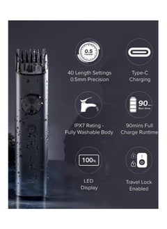 Xiaomi 7-Piece Professional Rechargeable Electric Hair Trimmer Set Xiaomi Grooming Kit Pro Black  - Image 5