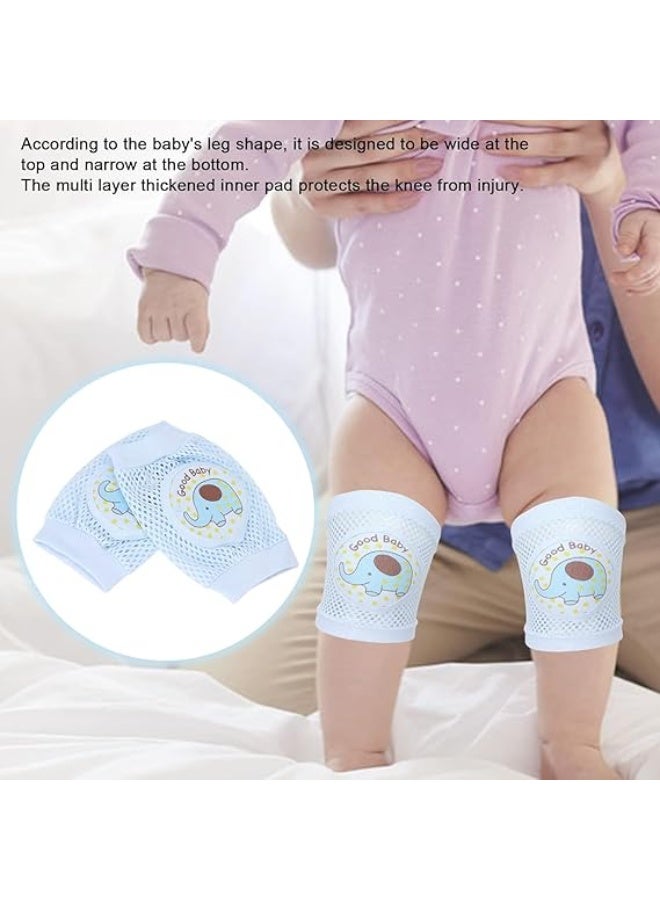 JOGAMS 4 Pairs Baby Knee Pads for Crawling Breathable Summer Baby Crawling Knee Pads Anti Slip Adjustable Knee Pads High Elastic Soft Baby Knee Protectors Leg Warmers for Baby Toddler Girls Boys - Image 4