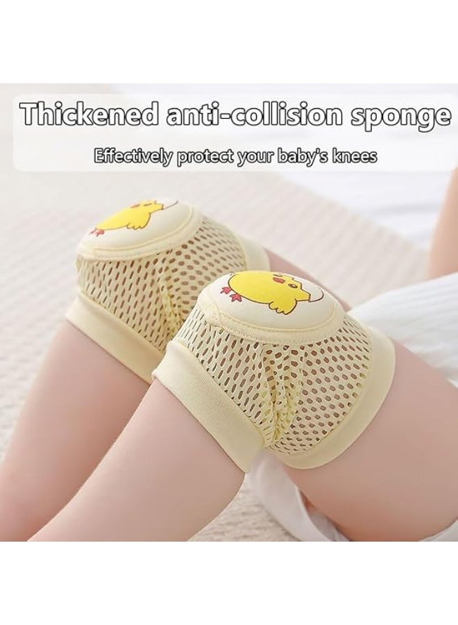 JOGAMS 4 Pairs Baby Knee Pads for Crawling Breathable Summer Baby Crawling Knee Pads Anti Slip Adjustable Knee Pads High Elastic Soft Baby Knee Protectors Leg Warmers for Baby Toddler Girls Boys - Image 5