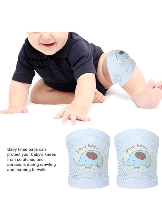 JOGAMS 4 Pairs Baby Knee Pads for Crawling Breathable Summer Baby Crawling Knee Pads Anti Slip Adjustable Knee Pads High Elastic Soft Baby Knee Protectors Leg Warmers for Baby Toddler Girls Boys - Image 3