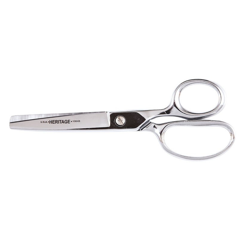 Klein Tools 108XB Scissors Made in USA Straight Trimmers with Extra Blunt Tips for Almost Any Fabric 734Inch